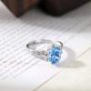 Anillo de Piedra Preciosa Natural de Color Transfronterizo Plata de Ley S925 Anillo Ajustable para Mujer Joyería de Alta Gama que No se Desvanece para Mujer