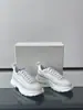 Zapatos de plataforma de suela gruesa con empalme de malla y cuero genuino AM colores contrastantes que aumentan la altura casual tipo papá fuente de comercio exterior transfronterizo