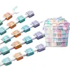 Clip transparente push-pull en colores de caramelo, sujetador para carpeta de papel A4, clip push-pull anti-rizado de documentos, clip de sellado