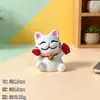 Enfeite de Resina Gato da Sorte, Decoração Fofa para Mesa de Escritório, Presente para Alívio de Estresse para Estação de Trabalho, Estatueta para Decoração de Casa