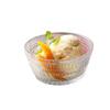 Tazón de vidrio de girasol estilo lujo ligero transparente tazón de postre tazón de golondrinas tazón para ensalada de frutas tazón de cristal de alto color tazón de polvo de hielo