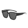 Yiwu en stock Gafas de Sol de Tres Puntos Pequeñas Redes Sociales Tendencia Mujer Corea del Sur Montura Grande Cara Redonda Gafas de Sol Didi Sombra Anti-UV
