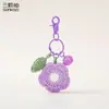 Llavero de Flor Pequeña Rellena, Lindo Llavero de Flor Artificial con Hilo de Ganchillo, Colgante para Bolso de Pareja, Regalo para el Día del Maestro