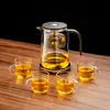 Bule de Chá Elegante Caneca Modelo Novo 2025 Separação Chá-Água Revestimento Interno Totalmente de Vidro Filtro de Um Clique Infusor de Chá Magnético Caneca para Uso Doméstico