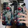 Adecuado para funda de teléfono Samsung S26ULTRA A37 mano de calavera S24 cubierta protectora A57 funda de vidrio templado A07 rosa