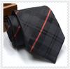 Corbata para hombre al por mayor, nueva corbata de jacquard con rayas de color liso y flecha 8C.