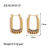 Para agradecer aos novos e antigos clientes, a Jieding oferece brincos versáteis para mulheres, estilo europeu e americano, aço inoxidável banhado a ouro 18k, atacado