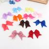 Horquilla de color sólido de tamaño pequeño, hecha a mano, de gran venta transfronteriza, con cinta de acanaladura, estilo europeo y americano, accesorios para el cabello para niños.
