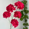 Flor de Hortênsia Artificial para Hotel, Salão de Casamento, Decoração de Casa, Arranjo de Hortênsia Artificial de 5 Cabeças