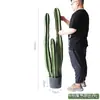 Cacto Artificial em Vaso Grande Planta Falsa Planta Verde Falsa Nórdica Pilar de Fada Cena Interna Decoração de Janela Enfeites