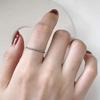 Anillo de Plata Tailandesa Vintage Ins Moda Coreana para Mujer, Distorsionado de Plata Antigua Distintivo de Moda, Cara Sonriente de Boca Abierta Multicapa