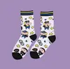 Calcetines de Dibujos Animados Anime Japonés para Mujer, Calcetines de Algodón Peinado de Media Pantorrilla para Mujer, Calcetines Largos Unisex Lindos con Patrones de Nicho de Moda