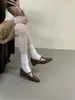 []Zapatos de Salón de Punta Cuadrada con Tira en T Ocultos para Aumentar la Altura Otoño/Invierno 2026 Tacones Altos Estampado de Leopardo Zapatos para Mujer