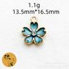 Accesorios para Joyería DIY con Pedrería de Flor Pequeña de Cinco Pétalos, Colgante Individual Estilo Japonés, Colgante para Gomita de Pelo con Forma de Flor, Colgante Pequeño