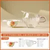 Flor de Granado Filtro de Té Cerámico de Doble Asa Colador de Té Chino Filtro de Té Doméstico Accesorios para Juego de Té Kung Fu de Gama Alta