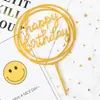 Decoração de Bolo Fada das Flores Gipsofila Coroa Pérola Branca Pena de Avestruz Plug-in de Aniversário Enfeites de Bolo