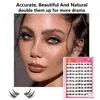 Pestañas Postizas Individuales Autoadhesivas 10 Filas No Requieren Pegamento Pestañas de Racimo Naturales Moda Extensión de Pestañas para Maquillaje Diario