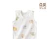 Camisola de Algodão para Bebê Primavera e Outono, Classe A, para Meninos e Meninas Recém-Nascidos, Bebês Pequenos, Top Meio Costas com Botão de Ombro para Recém-Nascidos