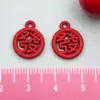 Suprimentos de Casamento Vermelhos Estilo Chinês para Aumentar a Sorte Acessórios de Joias de Liga DIY Caixa de Doces de Bênção Caixa de Presente Pingente Oco