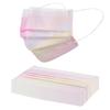 Mascarilla desechable no tejida de malla arcoíris transfronteriza japonesa, protector solar de verano, a prueba de polvo, personalizada y con degradado.