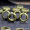 Anillo de joyería de madera de palisandro negro y verde de 18 mm, accesorios de sándalo, adornos colgantes para coche con cuentas hechas a mano.