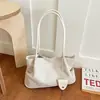 Bolso Tote Tejido Retro con Cierre de Cordón Versátil para el Trabajo Bolso de Mano de Alta Gama Bolso Casual de Mujer con Temperamento Simple Otoño/Invierno