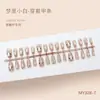 Gatito Lindo, Cachorro, Ojo de Gato, Dibujo Animado Juguetón, Chica Hermosa, Arte de Uñas Estilo Corto para Estudiantes, 30 Piezas de Uñas Postizas Portátiles