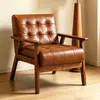 Cadeira Hank, sofá individual de madeira maciça, conjunto de mesa de chá e cadeiras de hotel, cadeira estilo vintage, móveis para café e pousada, cadeira de sofá para lazer e relaxamento
