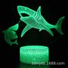Exclusivo transfronteiriço para Lâmpada de Mesa Pequena 3D Série Shark Lâmpada LED Visual Colorida Criativa Lâmpada de Mesa de Cabeceira Presente