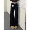 Estilo Americano Ropa de Trabajo Jeans Negros Mujer 2024 Cintura Alta Holgados Rectos Pantalones Vibe High Street Pantalones Negros
