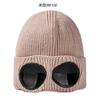 Sombrero Transfronterizo Otoño e Invierno para Hombre y Mujer a Prueba de Viento con Gafas Terciopelo Esquí Gorro Tejido Amazon Europa y América Sombrero de Lana Cálido