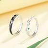 Anillo de Pareja Amor de Verano para Hombres y Mujeres Un Par de Anillos de Apertura de Hoja Simple de Diseño Nicho Mori