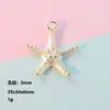Efecto Perla Imitación Chapado en Oro Imitación Concha Estrella de Mar Accesorios Peces Marinos Caballito de Mar Colgante con Agujero Accesorios para Joyería DIY
