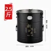 Barril de mandarina de acero inoxidable barril de té gran capacidad grueso sellado a prueba de frescura a prueba de humedad tanque de almacenamiento de metal para té con higrómetro