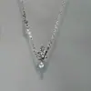 Colar Coração Fuzhi Estilo Suave Retro Francês Amor Feminino Nicho Presente de Aniversário para Namorada Acessórios de Corrente para Clavícula