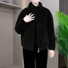 Abrigo de Felpa Doble Cara de Franela para Mujer, Nuevo Estilo de Invierno, Madres de Mediana Edad, Muy Atractivo y Elegante, Top Corto Popular de Este Año