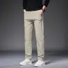 Pantalones Casuales Gruesos con Forro de Polar para Hombre, Moda Trendy Otoño e Invierno 2025, Elásticos, Ajustados, Ligeros, de Negocios, Rectos