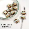 Contas em Formato de Coração Pintadas à Mão Contas Soltas Artesanais DIY Acessórios para Joias Fofos Versáteis Pulseiras Coloridas Colares Pingentes Correntes