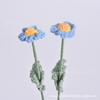 Flores artificiais de rosas tecidas à mão preparação flor artificial feita à mão diy tricô de lã crochê caseiro buquê