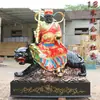 O templo dedicado ao deus da riqueza resina Buda deus da fortuna montado em tigre Zhao Gong Ming Wu deus da riqueza 1,6 metros 1,8 metros