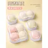 Caja de embalaje Xue Meiniang 2 piezas 4 Daifuku de Ciruela Bandeja de papel individual Qing Tuan Mochi Crujiente de Yema de Huevo Embalaje Baozi Sam dos cuatro partes