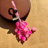 Llavero de Uvas Atractor de Fortuna con Nuevas Perlas de Uva Verde y Roja Estilo Chino de Verano