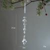 Nuevo producto transfronterizo: colgante de copo de nieve de acrílico transparente para decoración de árbol de Navidad.