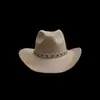Sombrero de copa vintage de jazz occidental transfronterizo nuevo protección solar para exteriores sombrero de copa de lana pura