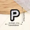 Parches bordados de letras inglesas en blanco y negro, mini, de venta caliente transfronteriza, con adhesivo termofusible para ropa, zapatos y sombreros, parches decorativos para planchar