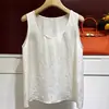 Chaleco Suelto de Cuello Redondo de Acetato para Mujer 2026 Verano Nueva Moda Versátil Camiseta Base Sin Mangas Ropa Exterior Top