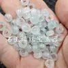 Anel de Jade Azul-Esverdeado com Padrão Floral de Jadeíta, Contas de Jade Soltas, Jade Branco Hetian de Xinjiang, Jade de Quartizito, Anel de Jade com Furo Grande