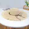 Nuevo Sombrero de Paja de Ala Ancha Primavera/Verano para Mujer, Protección Solar para la Playa, Protección UV, Sombrero de Sol a la Moda, Sombrero de Paja para Playa