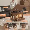 Carrito de almacenamiento con cajón y puerta corredera para sofá elevable Feng Sheng, mesa auxiliar simple móvil para sala de estar, mesa de café