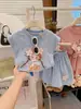 2026 Novo Estilo de Verão Fofo Estampado Shorts de Manga Curta para Meninas de Crianças Médias e Maiores, Conjunto de Roupa Infantil Duas Peças Estilo Coreano